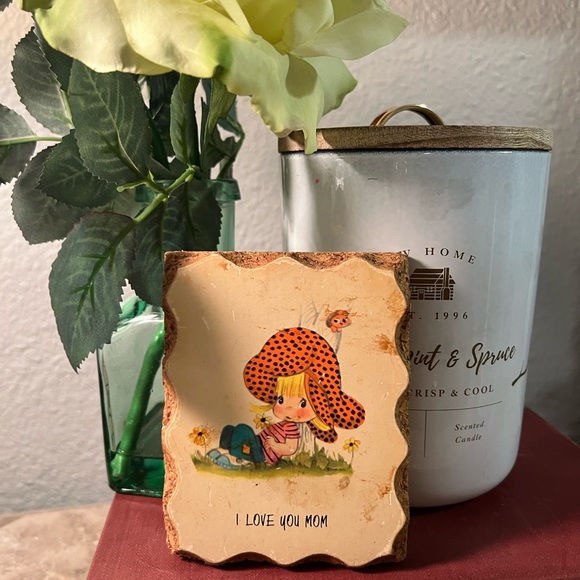 Vintage Paula Cutes Hanging Plaque “I Love You Mom” 80s picture - frame - decor - Picture 4 of 8
